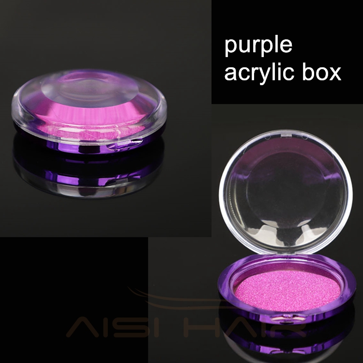 Aisi Hair Private Label Logo Colored Eyelashes Packaging Custom Eye Lashes Box 25mm False Eye Lash Empty Container