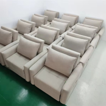 Elegant Beige Recliner Sofa Bed for Office Lunch Breaks