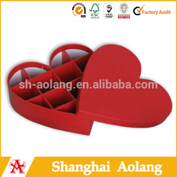 luxury heart shape craft paper chocolate box