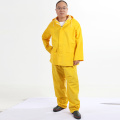 pvc ポリエステル Rainsuit 黄色色 2 個セットは、反射板を追加できます。