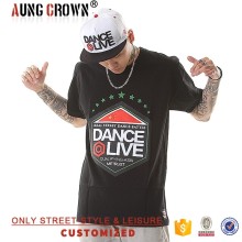 Heat Transfer Top Quality Custom Printing T Shirts Labels Black Clothing