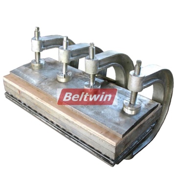 Beltwin Rubber Conveyor Belt Edge Repairs with C-clamp Repair Vulcanizers