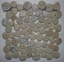 30.5×30.5mm Beige Natural Stone Pebble Mosaic Tile