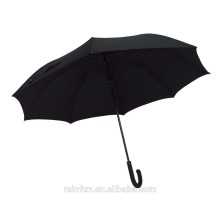 Black pongee automatic open long umbrella