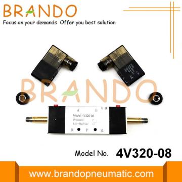 4v320-08 5 porta pneumatica per solenoide elettrica