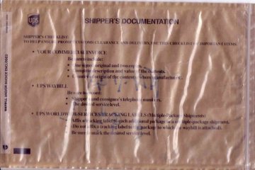 UPS zipper Packing list envelope