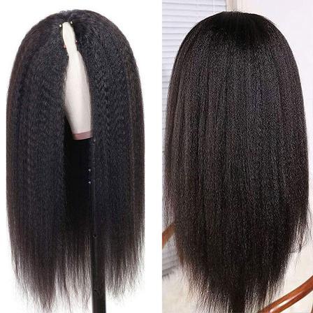 Natural Black Straight Human Hair V Part Wig Wear And Go Wig 14-30in