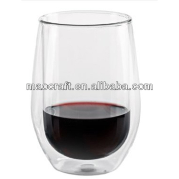 double wall stemless wine glass