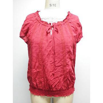 DOBBY COTTON PEASANT TOP