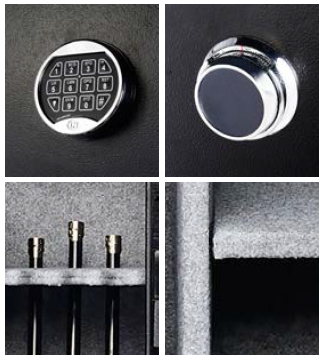 Fireproof Gun Safe with Reconfigurable Electronic and Mechanical Locks 4