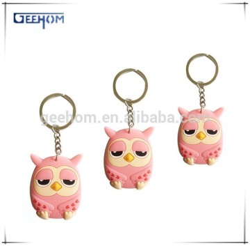 custom 3d rubber owl keychain