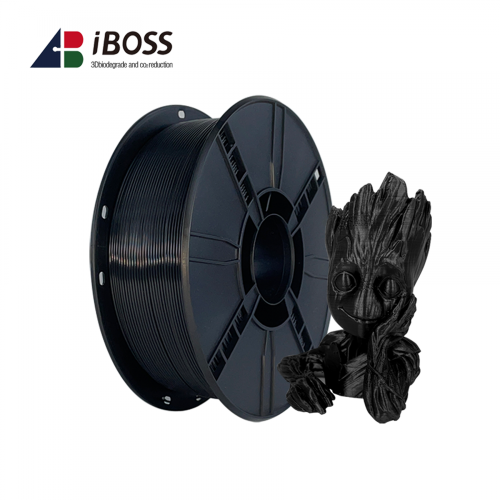 iBOSS PLA Plus (PLA+) 3D Printer Filament 1.75mm,1kg Toughness Enhanced 3D Printing Filament,Fit Most FDM Printer(Black)