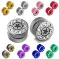 Magnetische Fake Plugs Taper Ohrringe CZ Star