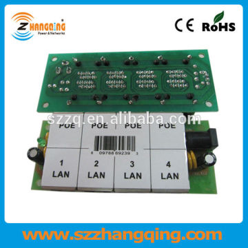Power over ethernet passive POE module 4 port