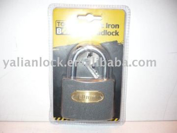 Security grey iron padlock