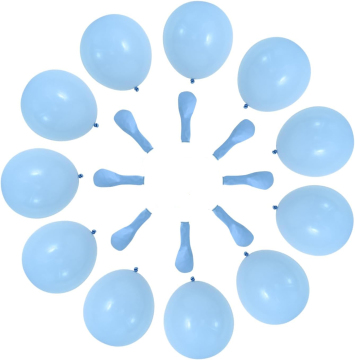 Light blue macaron latex balloons