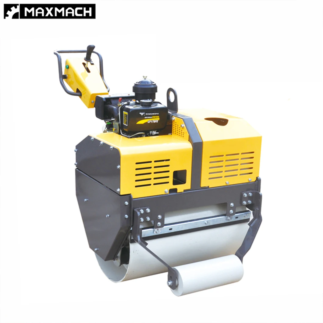 Jalan Membuat Roller Jalan Mesin Berat 630kg CE CE Diesel Vibratory Roller Compactor Roller Dengan Suku Cadang Drum Roda