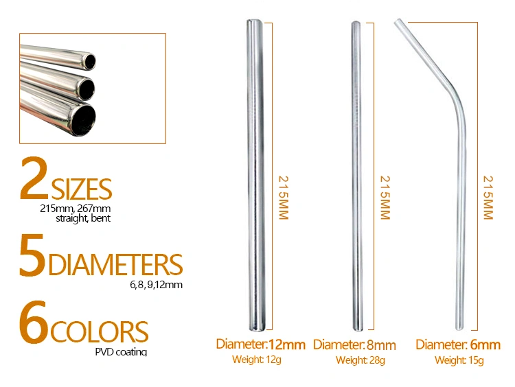 Stainless Steel Metal Drinking Straws