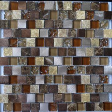 Stone mosaic tile,aluminum and glass mosaic tile