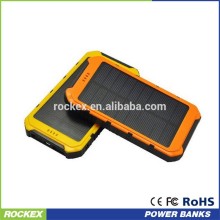Quick charging LED flash external rechargable 10000mah solar power bank
