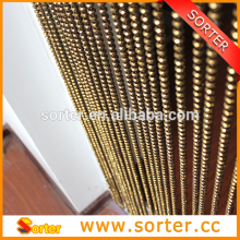 Metallic brass color plastic ball chain doorway curtain
