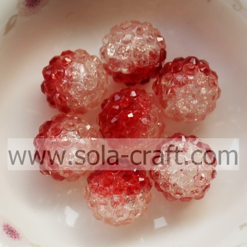 Perline di strass Crackle Berry semi-colorate artificiali per gioielli ornamentali, collana e braccialetto