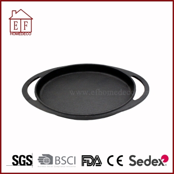 cast iron round skillet pan for bbq