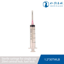 20ml Sterile Luer Lock Syringe with Central Tip