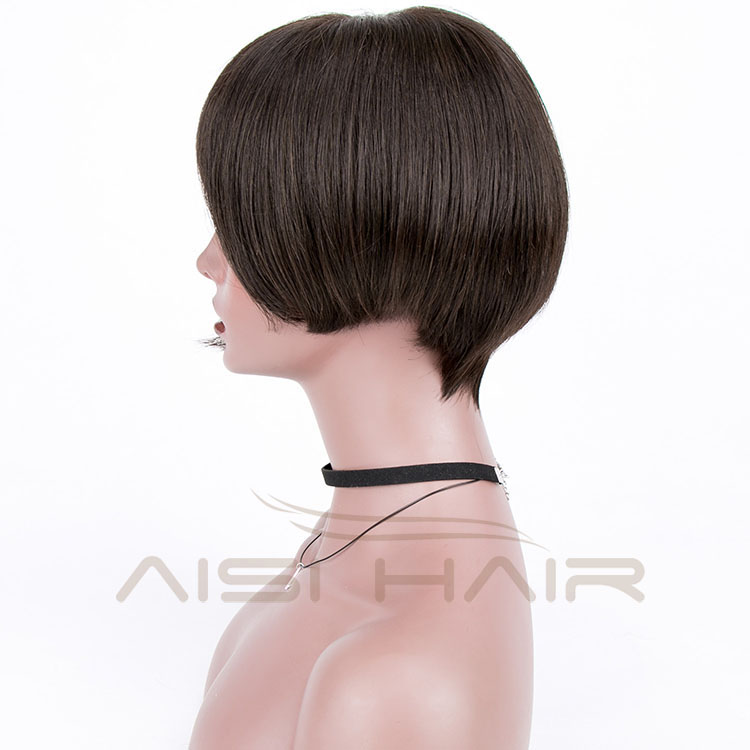 Aisi Hair Top Quality Grade 8a Japan Human Hair Wig , Short Hairstyles for Black Women