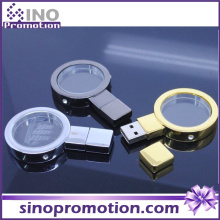 Magnifying Glass Metal Gold et Silver 128 Go Flash Drive