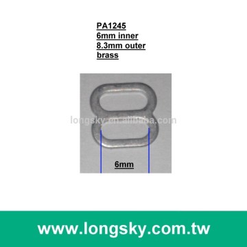 (#PA1245/6mm inner) 8 ring brass made underwear bra strap buckles adjuster hook