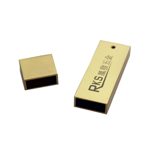 İş hediyeleri çinko alaşımı Altın kaplama USB Shell ile Logo
