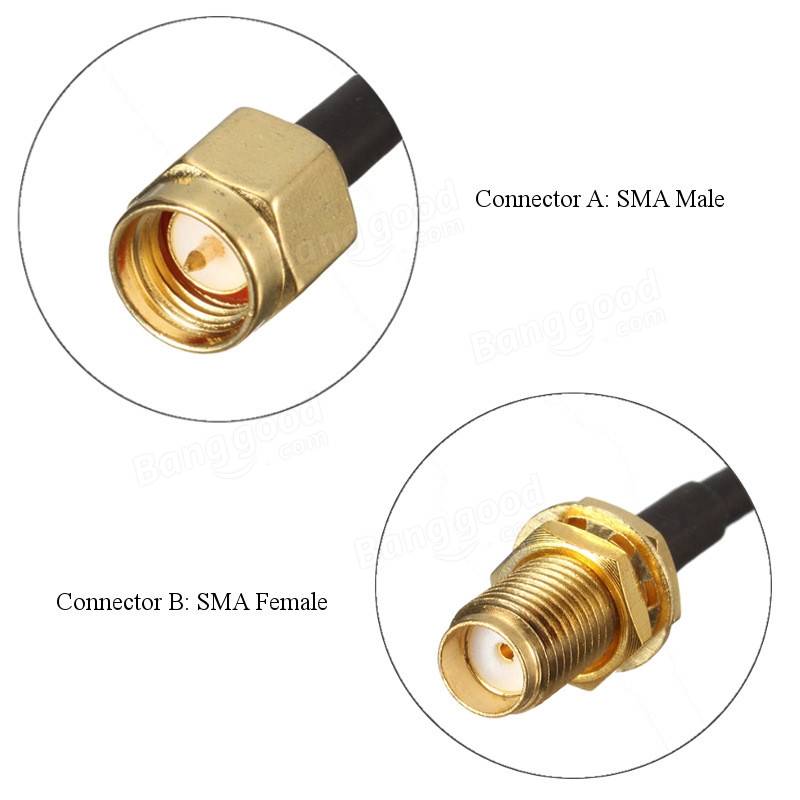 Wholesales RG174 /RG316 SMA RP-SMA male /female to Ipex connector antenna cables rg174 pigtail cable