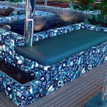 Wholesale price semi-precious stone blue agate slabs