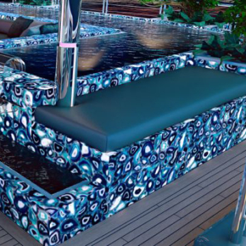 Wholesale price semi-precious stone blue agate slabs