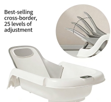 Adjustable Backrest Foldable Bathtub for Comfort and Space