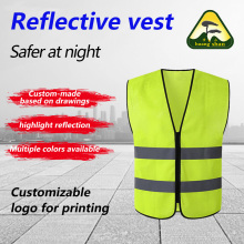2 zipper mesh safety vest green