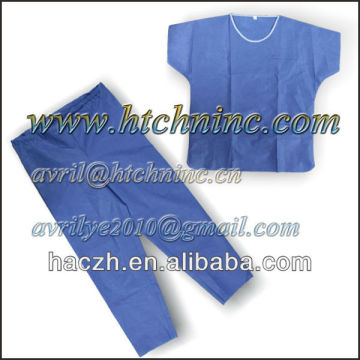 blue PP Surgical Scrub Suits,disposable nurse scrub suits