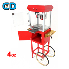 Nostalgia Electrics Vintage Circus Cart Popcorn Popper, 4 oz, Small Business Popcorn Machine with Warmer