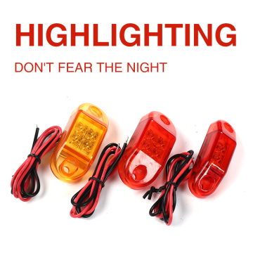 12V/24V Trailer Marker Light Side Marker Light Rectangular Led Lamp for RV Truck Trailer Camper