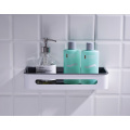 White Bathroom Shower Basket Wall Mounted Storage Rack