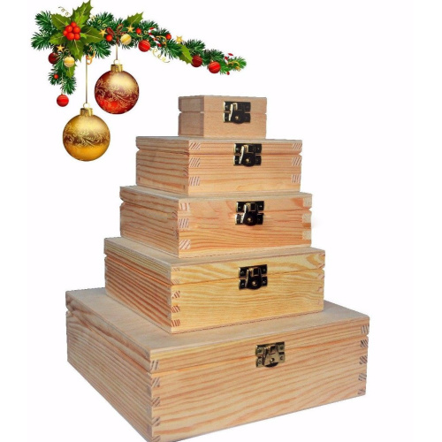 Wooden Keepsake Decoupage Storage Box With Lid