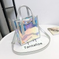 Tas Bahu Aman Safe-Through PVC Tote Shopping Bag