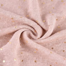 Foil Print Rayon Polyester Knit Velvet Hacci Fabric