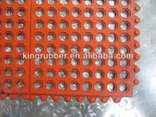 Grid design rubber ring hollow mats with interlocking