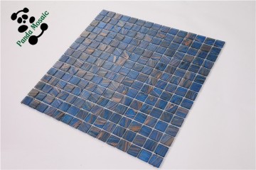 SMH10 Building Materials Mosaic Wholesale Columns Mosaic Goldline Glass Mosaic