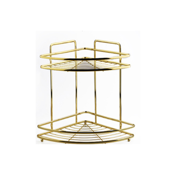 Metal Wire 2 Tier Storage Rack Corner Shelf