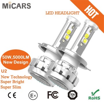 Automotive led head lamp U2 new series super bright 50w 5000lm