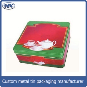 Rectangle christmas gift tin box for cup