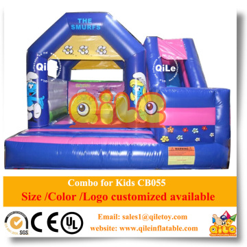 The blue three pigs Inflatable bouncer for kids jumping castle house